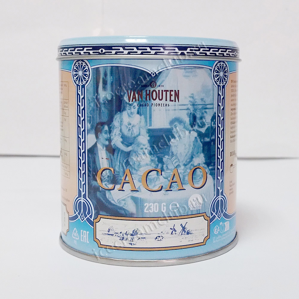 Первое дополнительное изображение для товара Какао-порошок VH Cacao tin small 230г в банке, Van Houten VM-78136-V99