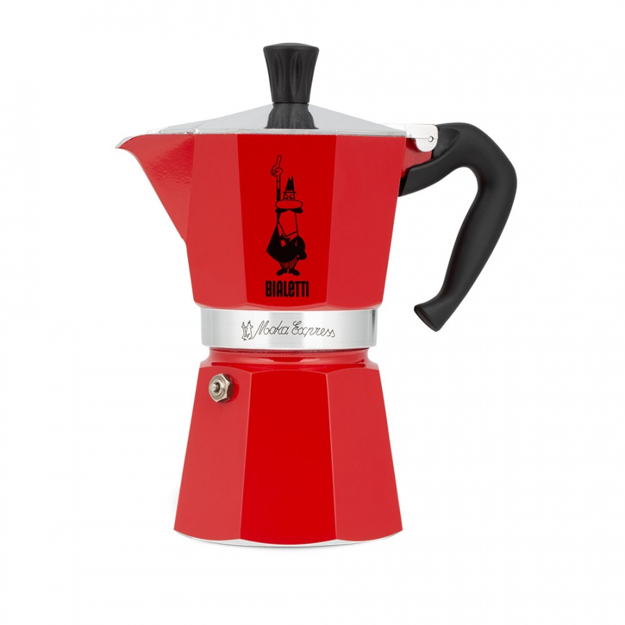 Гейзерная кофеварка Bialetti Moka Express Rossa, 3 порц (120 мл), арт 0004942/NP основное изображение