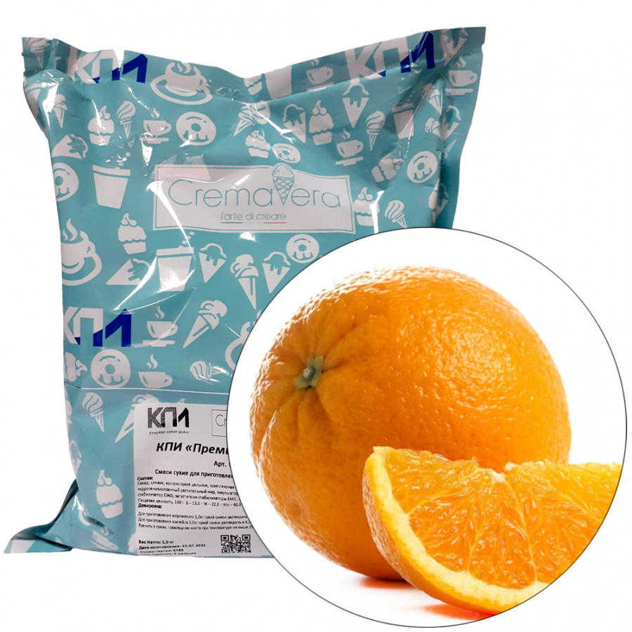 Смесь для мороженого КПИ «Апельсин ПРЕМИУМ», 1 кг (Россия) основное изображение