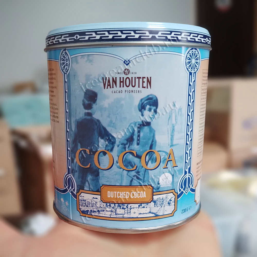 Четвертое дополнительное изображение для товара Какао-порошок VH Cacao tin small 230г в банке, Van Houten VM-78136-V99