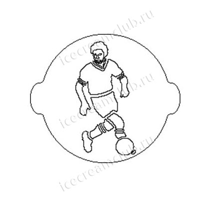 Трафарет для украшения тортов «Футболист», 24 см. основное изображение