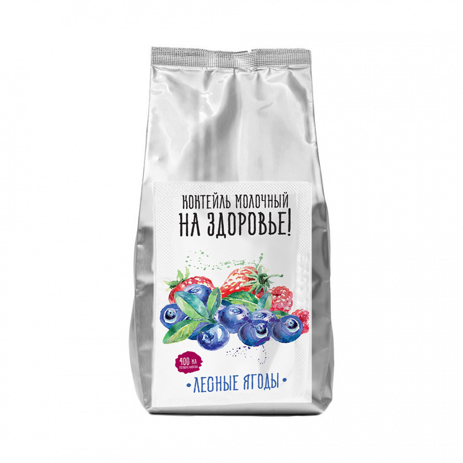 Сухая смесь для коктейлей «На Здоровье!» Лесные ягоды, 1 кг пакет (Актиформула, Россия) основное изображение