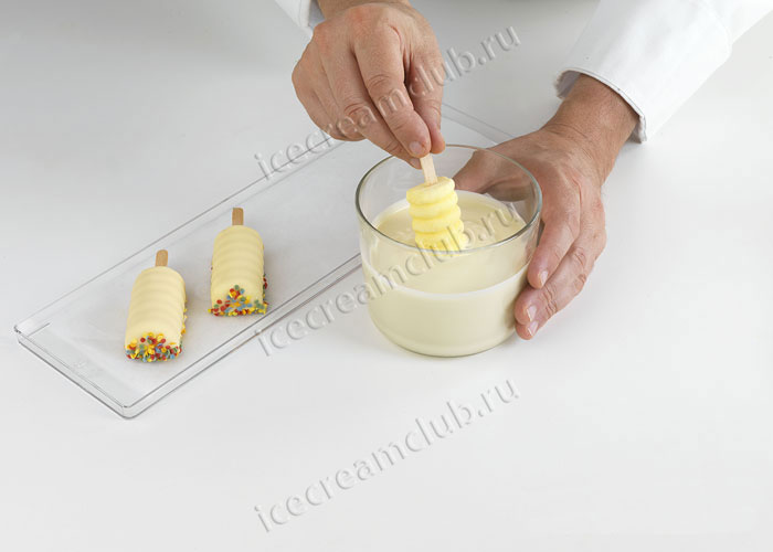 Шестое дополнительное изображение для товара Форма для мороженого эскимо на палочке Easy Cream «Танго мини» (Silikomart, Италия)