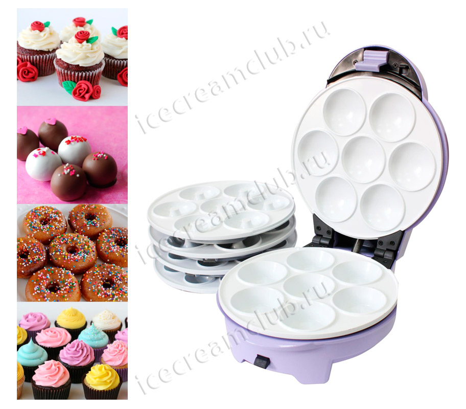 Прибор для приготовления десертов 3 в 1 (пончики, кексы, кейк-попсы), Pullman PL-1019 основное изображение