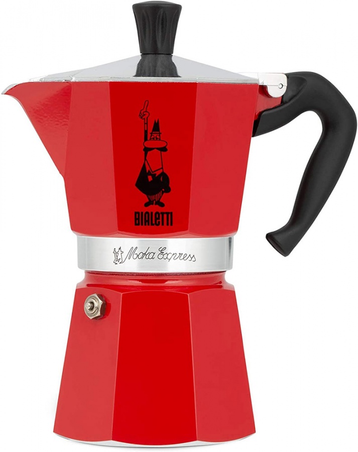 Гейзерная кофеварка Bialetti Moka Express Rossa, 6 порций (240 мл), арт 0004943/NP основное изображение