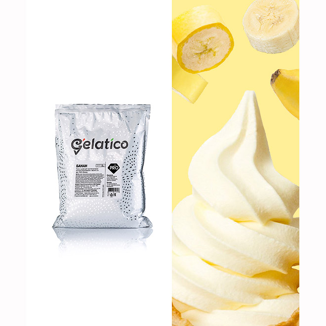 Первое дополнительное изображение для товара Смесь для мороженого Gelatico Pro «БАНАН», 1 кг