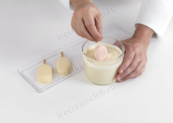 Седьмое дополнительное изображение для товара Форма для мороженого эскимо на палочке Easy Cream «Классик мини» (Silikomart, Италия)