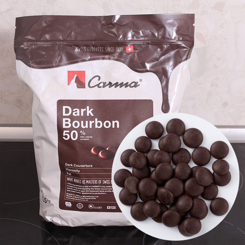 Шоколад темный CARMA Dark Bourbon (Швейцария) 50%, в монетах, 1,5 кг. (арт CHD-O030BURBE6-Z71) основное изображение