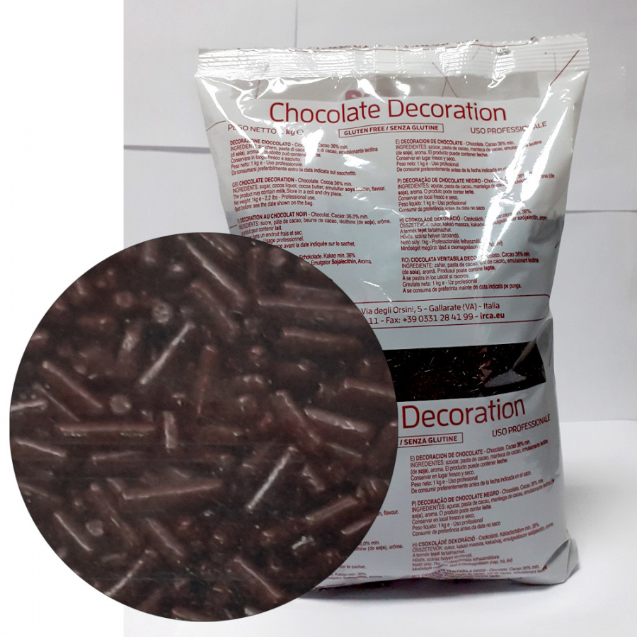 Посыпка «Шоколадная вермишель ТЕМНАЯ», 1 кг IRCA основное изображение