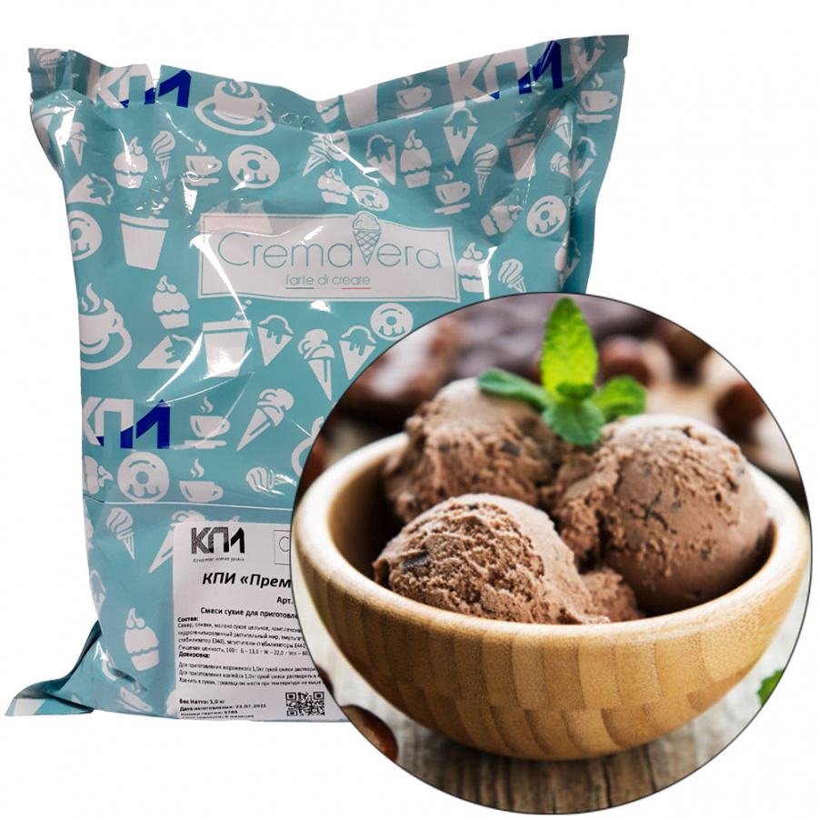 Смесь для мороженого КПИ «Шоколадно-Ореховая ПРЕМИУМ», 1 кг (Россия) основное изображение