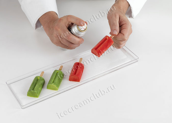 Шестое дополнительное изображение для товара Форма для мороженого эскимо на палочке Easy Cream «Шик мини» (Silikomart, Италия)