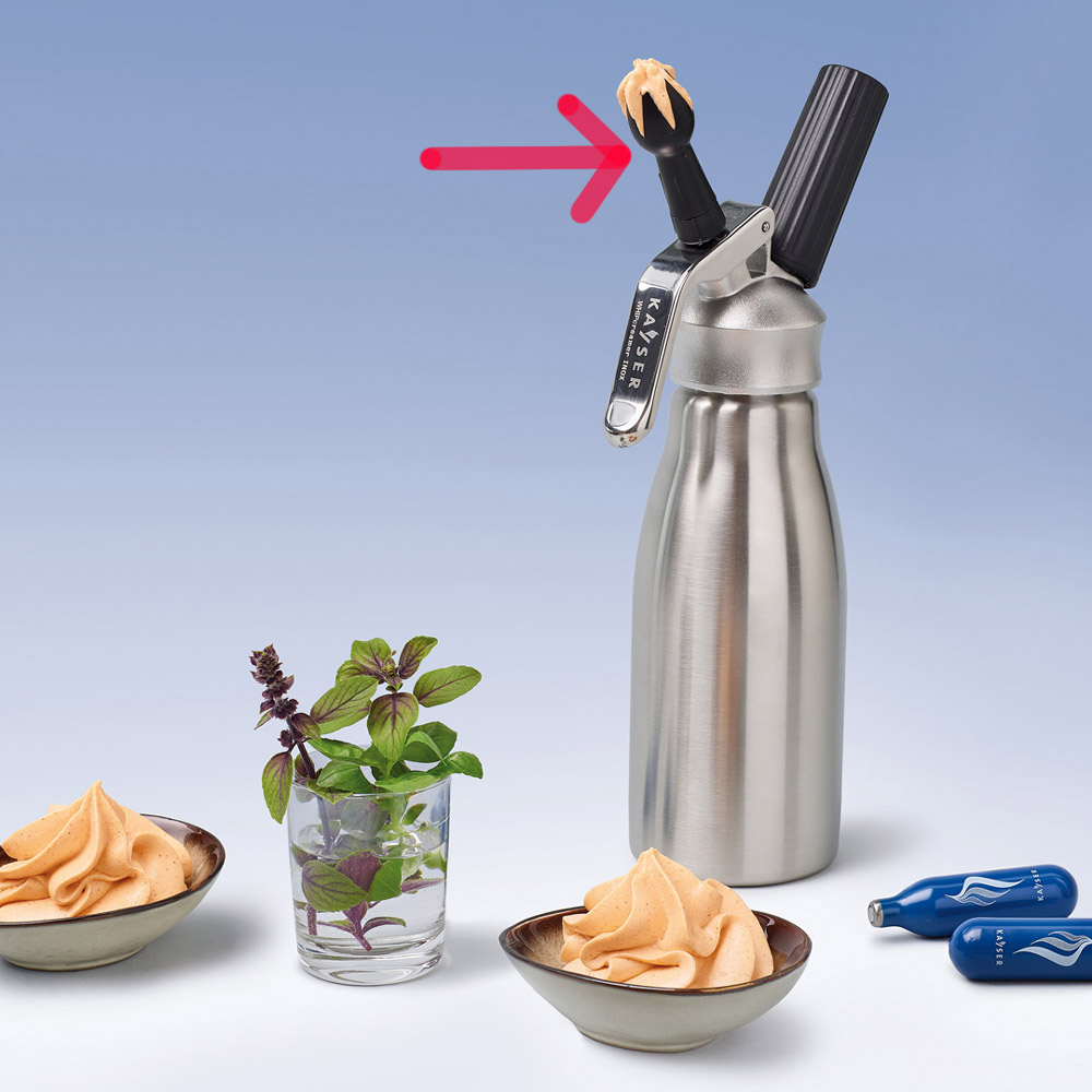 Первое дополнительное изображение для товара Насадка "тюльпан" для кулинарного сифона (кремера) Kayser Inox WhipCreamer, деталь K515C