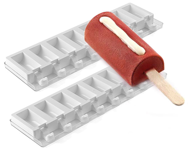 Седьмое дополнительное изображение для товара Форма для мороженого эскимо «Шик мини» (Silikomart, Италия) 16 ячеек + 2 подноса
