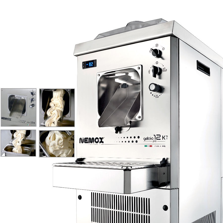 Первое дополнительное изображение для товара Профессиональный напольный фризер для мороженого  Nemox Gelato 12K ST (чаша 6л)
