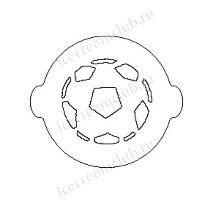 Трафарет для украшения тортов «Футбольный мяч», 24 см. основное изображение