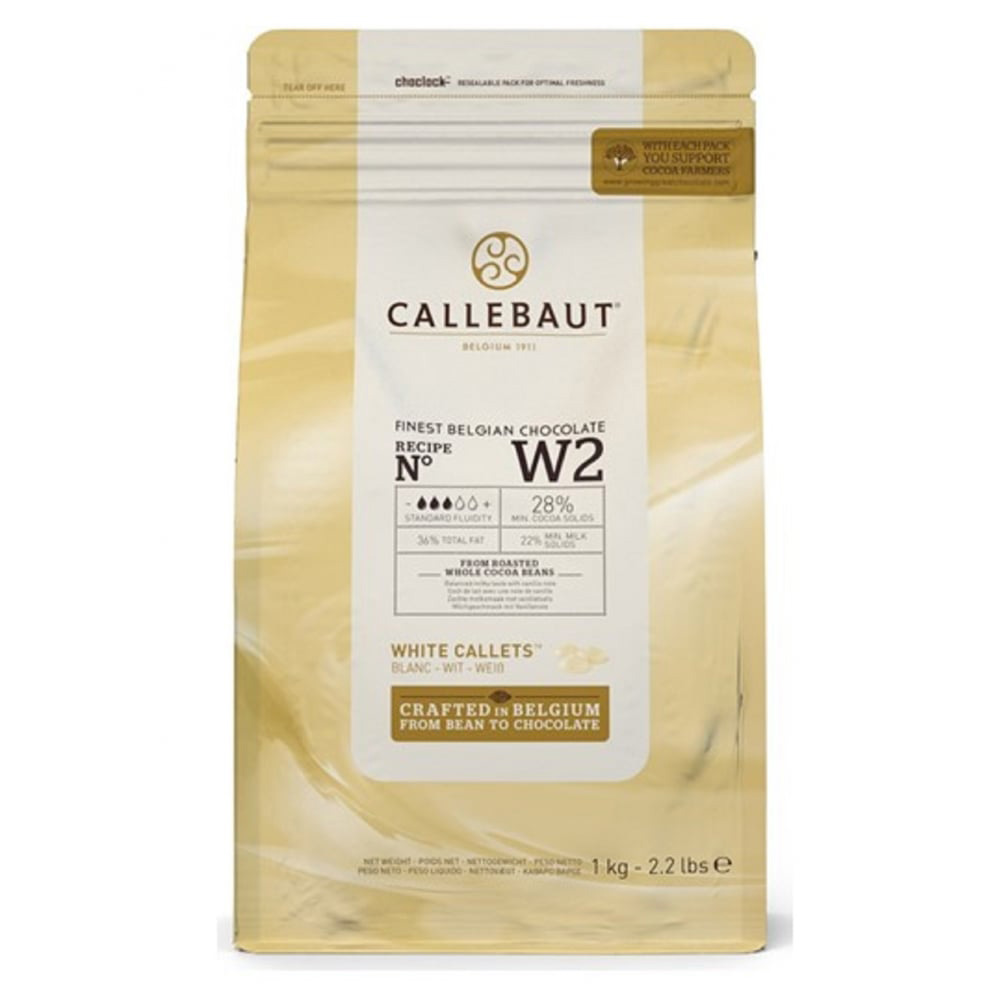 Четвертое дополнительное изображение для товара Шоколад белый 28% в калетах Callebaut (Бельгия), 1 кг W2-2B-U73