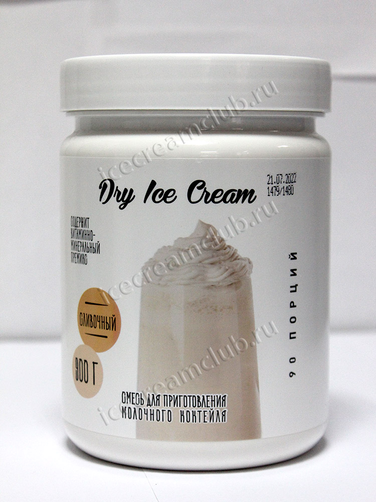 Второе дополнительное изображение для товара Смесь для молочных коктейлей «Dry Ice Cream» (заменитель мороженого) сливочное, 900 г