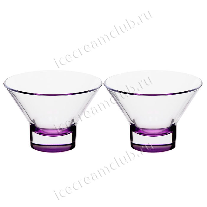 Первое дополнительное изображение для товара Креманки Bormioli Rocco Ypsilon (фиолетовые), набор 2шт*375мл