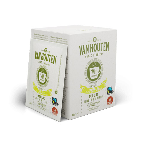 Пятое дополнительное изображение для товара Растворимый шоколадный напиток (порошок) VH FT Van Houten, арт VM-72147-V32 (10 порций)