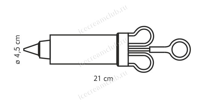 Первое дополнительное изображение для товара Шприц кондитерский поршневый Tescoma (8 насадок) 630526