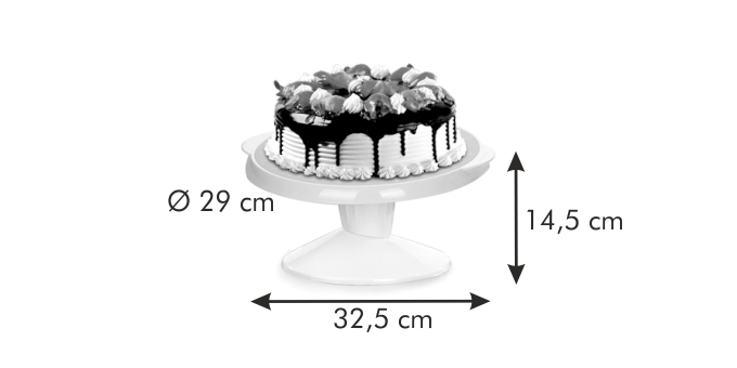 Дополнительное изображение для товара Подставка для торта вращающаяся DELICIA 29 см, Tescoma 630558