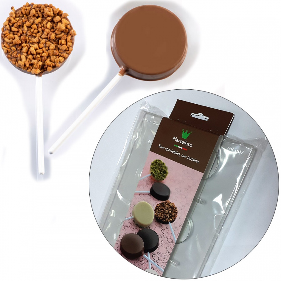 Набор форм для шоколадных лоллипопсов (10 ячеек), Martellato Lolli Pop Pack