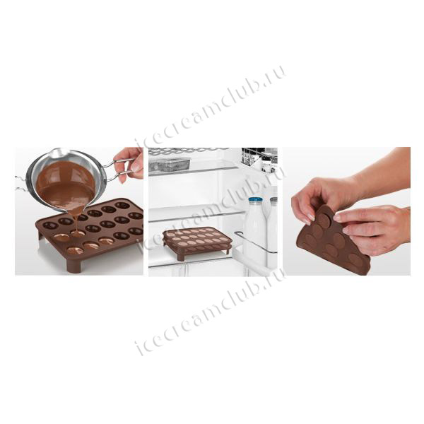 Четвертое дополнительное изображение для товара Формочки для шоколада Tescoma «Кофейные зерна» 629373
