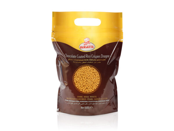 Первое дополнительное изображение для товара Посыпка шоколадная «Шарики хрустящие криспи» золото, 1 кг Katsan K060106