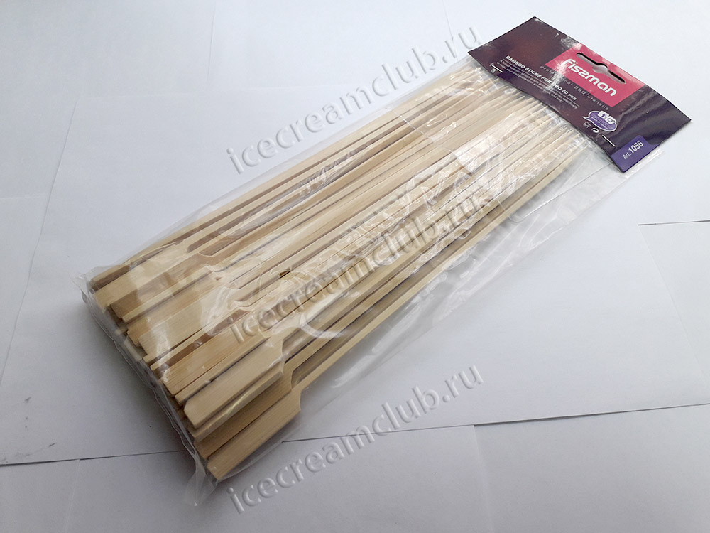Второе дополнительное изображение для товара Деревянные палочки для шашлыка 24 см (50 шт в упаковке), Fissman 1056