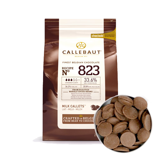 Шоколад молочный 33,6% № 823 в монетах 2,5 кг., Callebaut (Бельгия) 823RT-U71