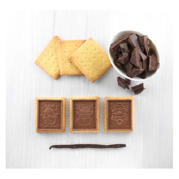 Третье дополнительное изображение для товара Набор для печенья с начинкой Cookie Choc "Новый Год" (Silikomart, Италия)