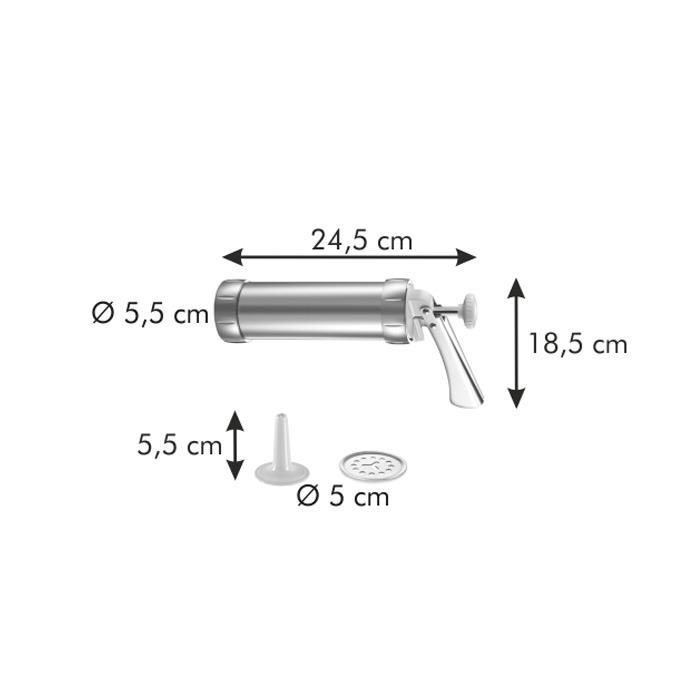 Дополнительное изображение для товара Кондитерский пресс шприц с насадками металлический DELICIA Tescoma 630535