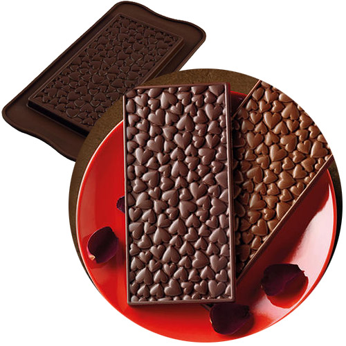 Форма для шоколадной плитки ИЗИШОК «Любовь» (EasyChoc Silikomart, Италия) SCG38