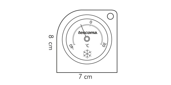Четвертое дополнительное изображение для товара Термометр для холодильника и морозильной камеры Tescoma 636156 Gradius