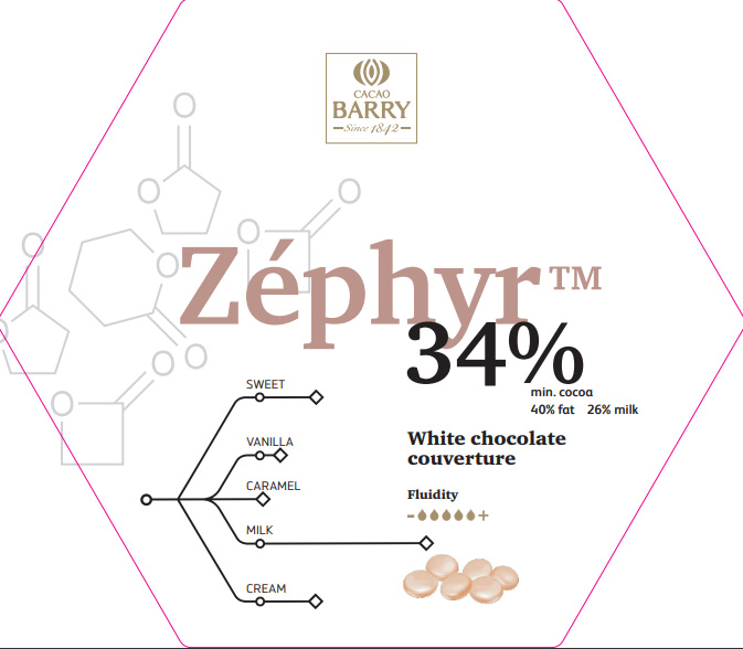 Третье дополнительное изображение для товара Шоколад белый «Zephyr» Cacao Barry (Франция), 34% - 1 кг, CHW-N34ZERH-2B-U73