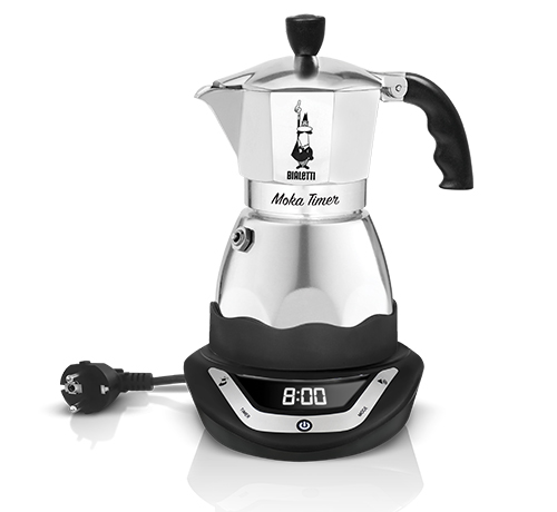 Электрическая гейзерная кофеварка Bialetti Moka Timer 6092 (3 порции, 145 мл)