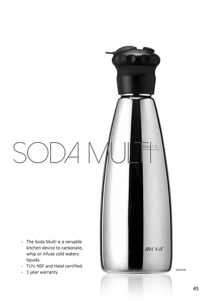 Одинадцатое дополнительное изображение для товара Сифон для газирования Mosa Soda Splash Multi 1L