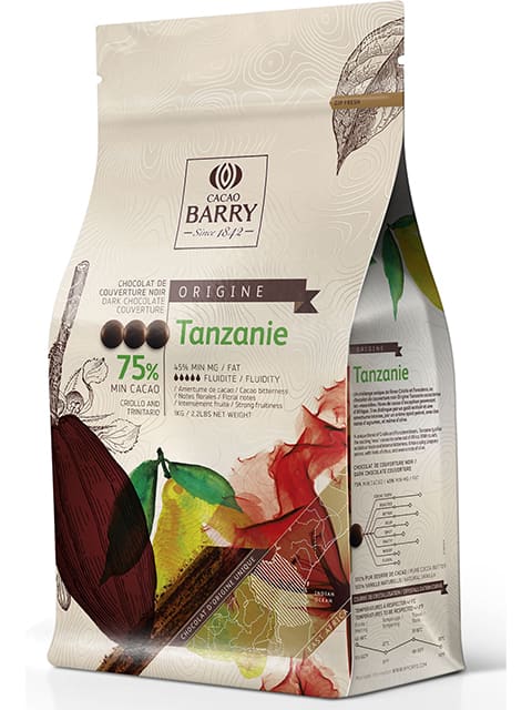 Шестое дополнительное изображение для товара Шоколад Cacao Barry Origin «Tanzanie» (Франция), темный 75% какао - 1 кг, CHD-Q75TAZ-2B-U73