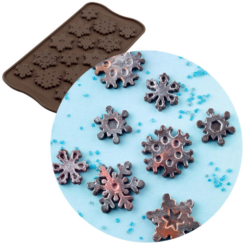 Форма для шоколадных конфет ИЗИШОК «Снежинки» (EasyChoc Silikomart, Италия) SCG40 основное изображение