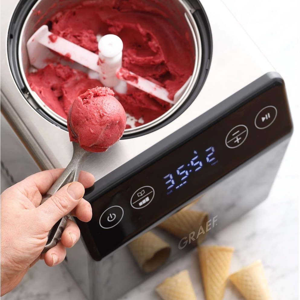 Седьмое дополнительное изображение для товара Автоматическая мороженица-йогуртница Graef IM 700 (чаша 2л)