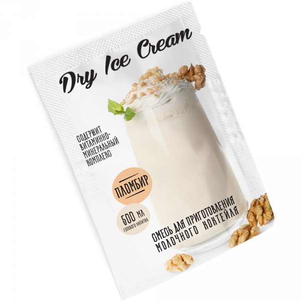 Первое дополнительное изображение для товара Смесь для молочного коктейля «Dry Ice Cream – пломбир», шоубокс 45 порций