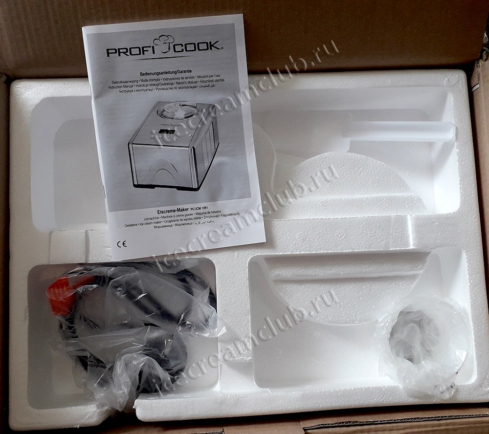 Третье дополнительное изображение для товара Мороженица автоматическая Profi Cook PC-ICM 1091, 1.5L