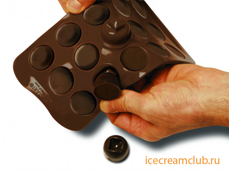 Четвертое дополнительное изображение для товара Форма для шоколада ИЗИШОК «Динозавры» (EasyChoc Silikomart, Италия) SCG16