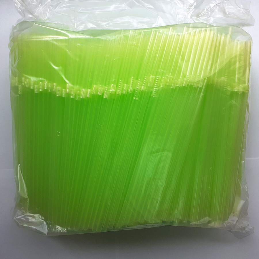 Трубочки «Неоновые зеленые» со сгибом 21 см, 1000 шт
