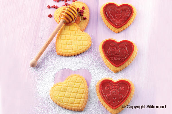Второе дополнительное изображение для товара Формы для печенья с начинкой Cookie Choc «Сердце» (Silikomart, Италия) CKC03