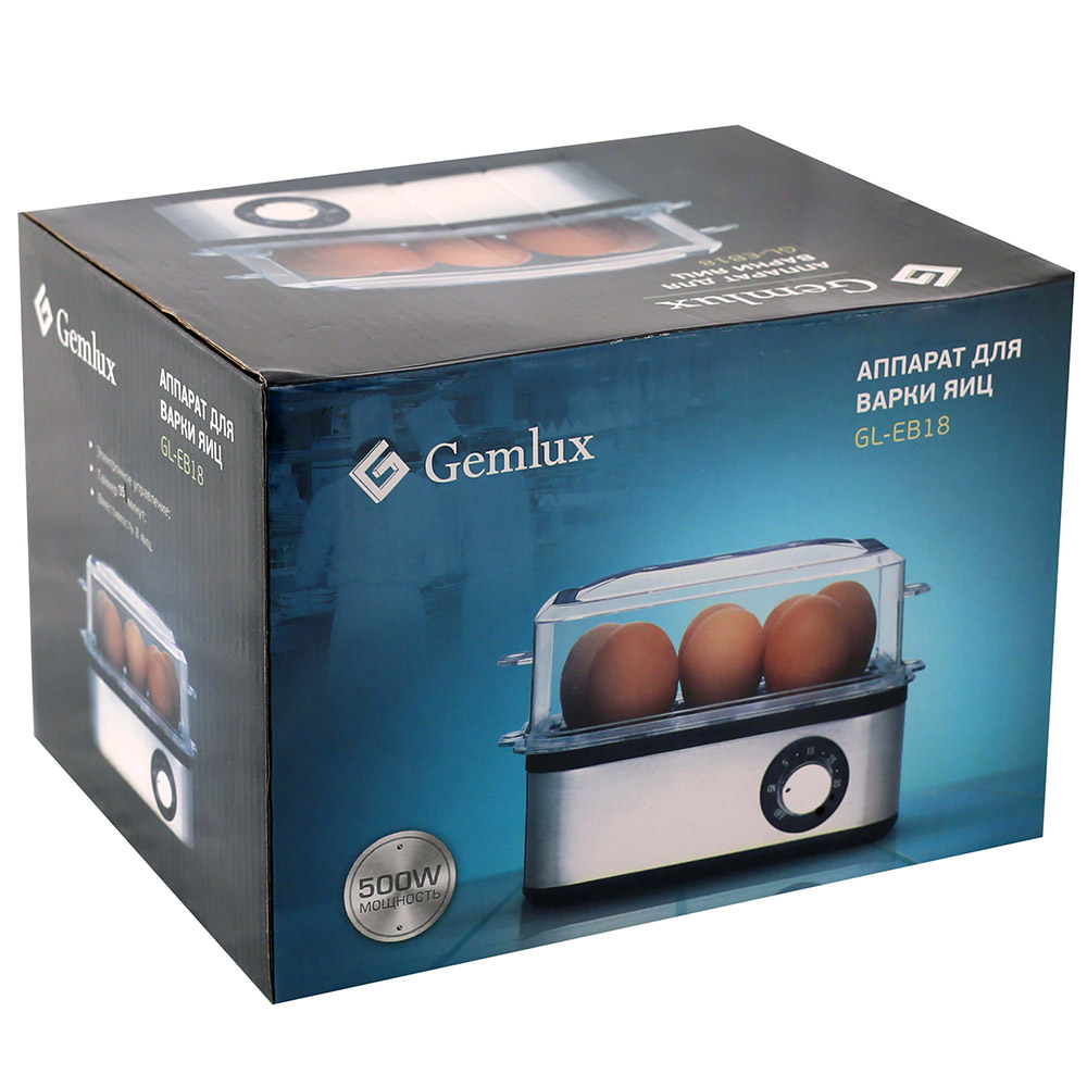Первое дополнительное изображение для товара Яйцеварка Gemlux GL-EB18 (8 яиц)