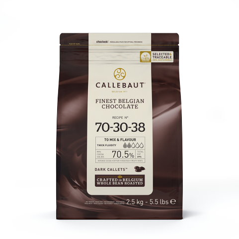 Первое дополнительное изображение для товара Шоколад горький (70,5% какао) № 70-30-38 в монетах 2,5 кг., Callebaut (Бельгия) арт. 70-30-38RT-U71