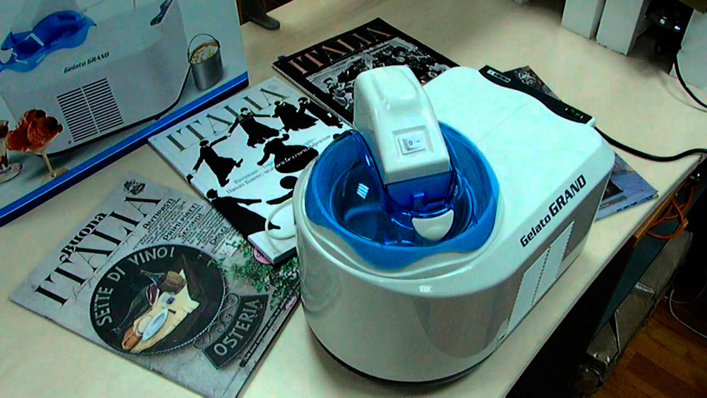 Четвертое дополнительное изображение для товара Автоматическая мороженица Nemox Gelato Grand 1.5L Blue