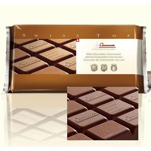 Шоколад молочный CARMA Claire Swiss Top (Швейцария) 33% (плитка, 2 кг), CHM-P007CLARE6-127