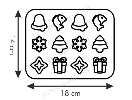 Третье дополнительное изображение для товара Формочки для шоколада Tescoma «Рождество» 629372